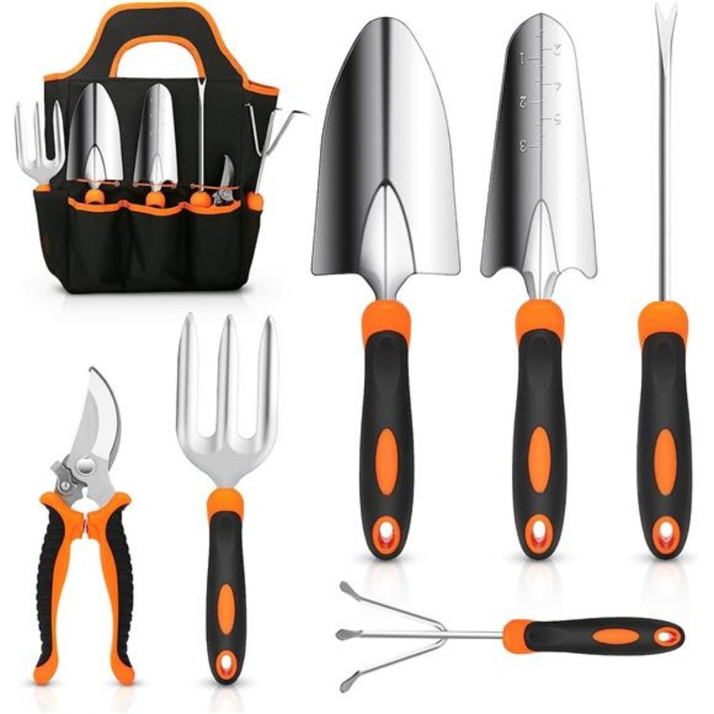 Garden ToolSet,Stainless Steel Heavy Duty Gardening ToolSet,with Non-Slip Rubber